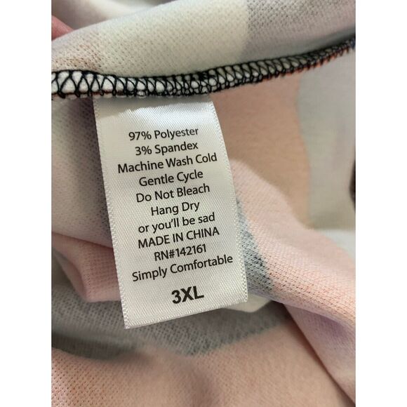 LuLaRoe Womens Dress Size 3XL Amelia‎ Black Blue Pink Rainbow Stripes 3X NWT - Picture 5 of 5